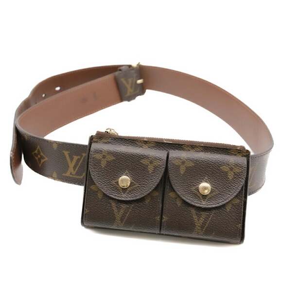 Louis Vuitton Handbags - LOUIS VUITTON Authentic Brown Monogram Leather Pochette Fanny Pack
